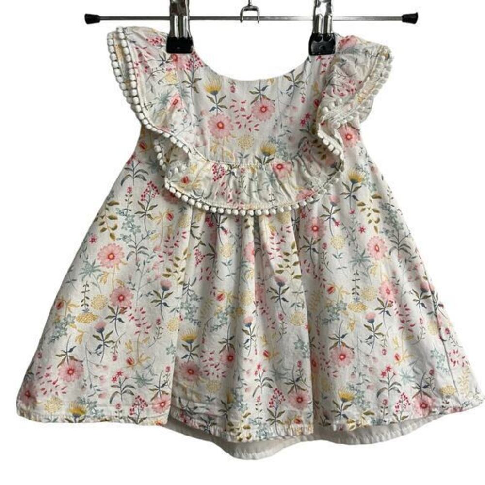 Tommy Bahama Dress Girls White Floral Cottagecore Size 2T